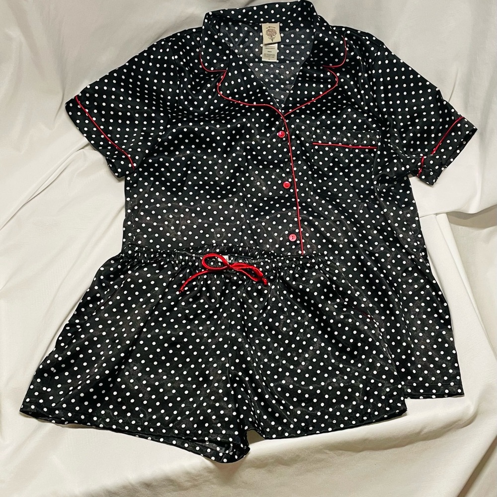Black and White Polka Dot Pj set - In Bloom by Jonquil - Picture 2 of 4